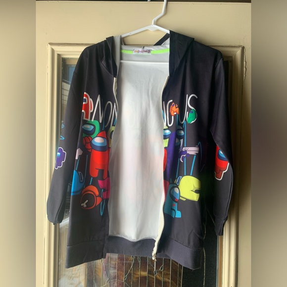 AMONG US Imported Zippered Jacket with Hood, Size 14-16, Unisex. HARD TO FIND!! - Picture 2 of 13